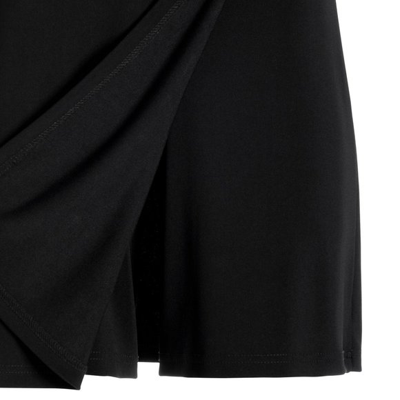 Boston Proper Black Pull-on Wrap Skort Beyond Travel Vacation Sports - Picture 3 of 16